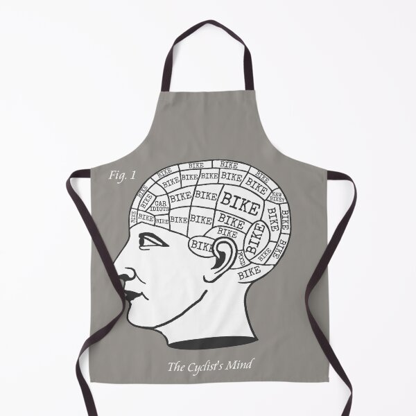 Item preview, The Cyclist's Mind Phrenology Bicycle Cycling designed and sold by WibbleDesign.