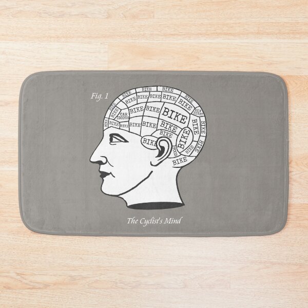 Item preview, The Cyclist's Mind Phrenology Bicycle Cycling  designed and sold by WibbleDesign.