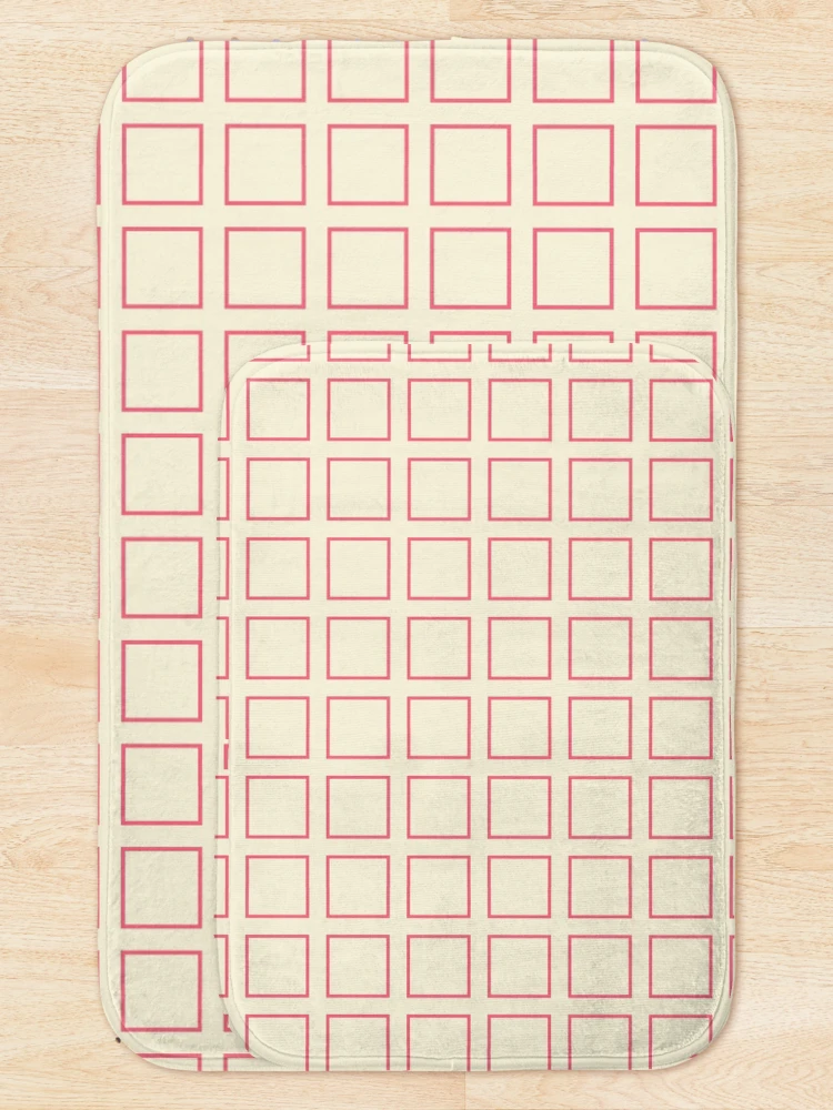 Thumbnail 5 of 6, Bath Mat, Square patterns designed and sold by Patternsonly.