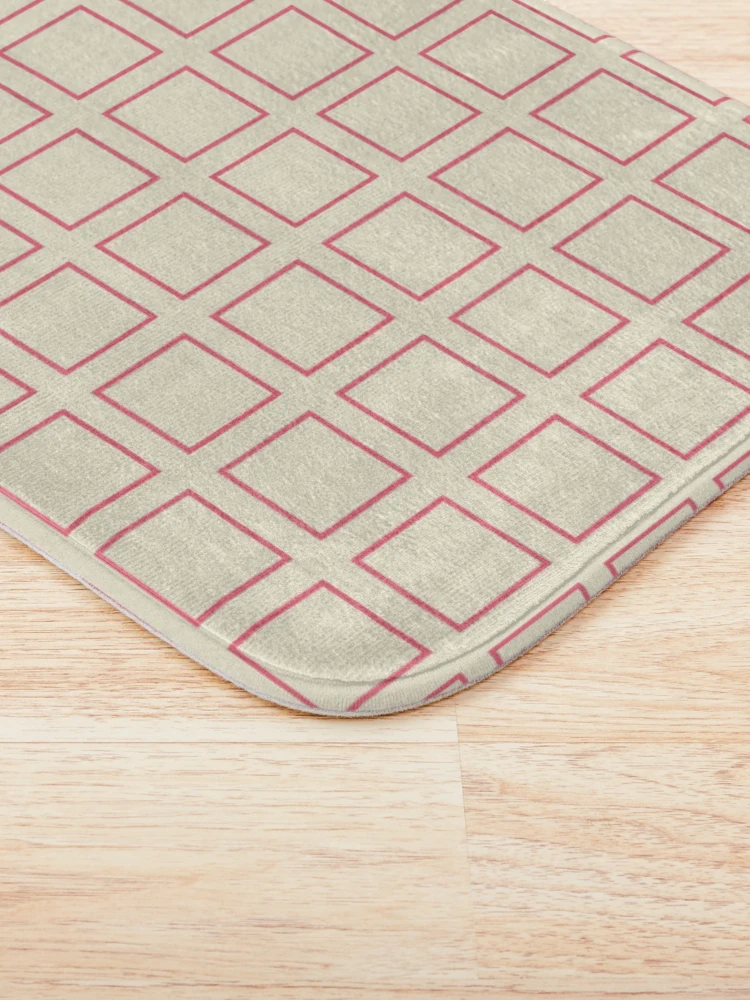 Thumbnail 3 of 6, Bath Mat, Square patterns designed and sold by Patternsonly.