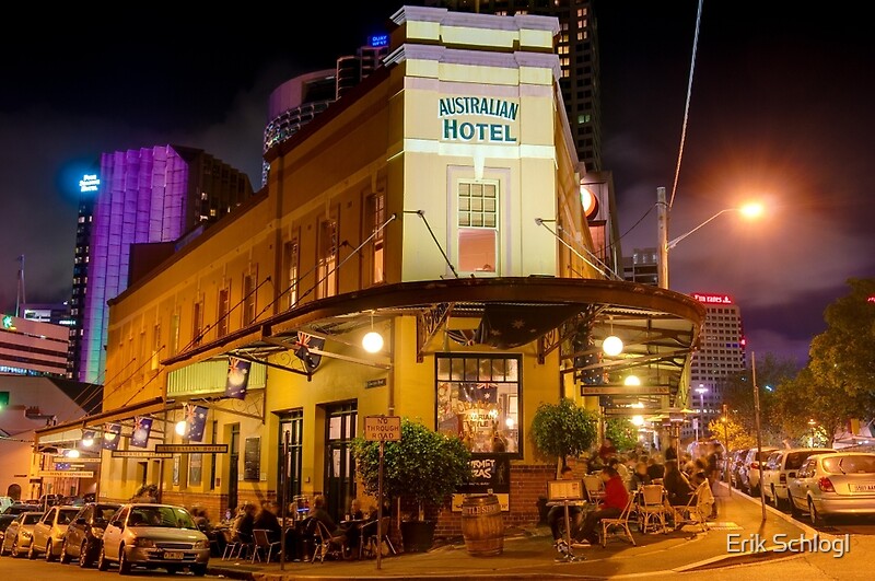 "Australian Hotel, The Rocks, Sydney" by Erik Schlogl | Redbubble