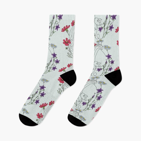 Item preview, Women Face with Flowers Nymph Line Art  designed and sold by HerMindSpeaks.