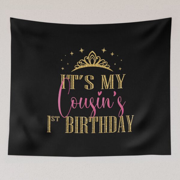 Item preview, It's My Cousin's 1st Birthday Girls Party Family Matching graphic designed and sold by Grabitees.