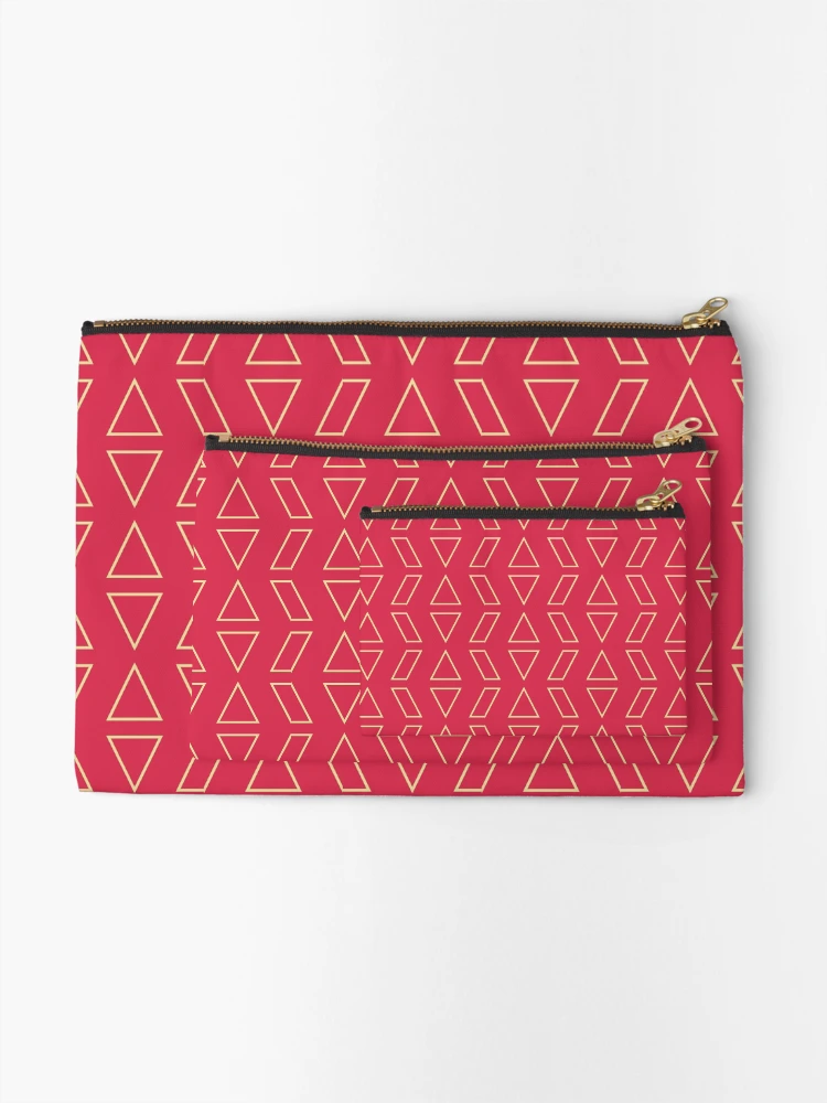 Thumbnail 2 of 4, Zipper Pouch, Triangle patterns designed and sold by Patternsonly.