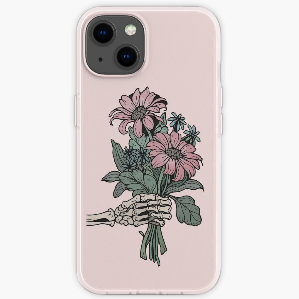 Halloween Skull Flower iPhone Soft Case