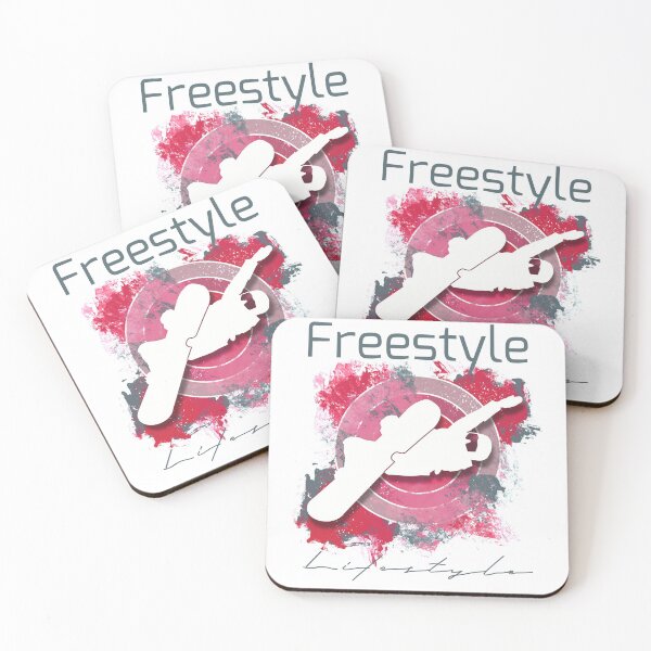 Item preview, Snowboarder Freestyle Lifestyle Red on White designed and sold by FatSlugDesigns.