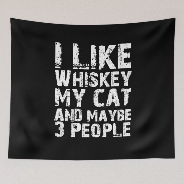 Item preview, Sarcastic Funny Whiskey Lovers Christmas Drinking Day Gifts I Like Whiskey My Cat And Maybe 3 People designed and sold by Akmloza.