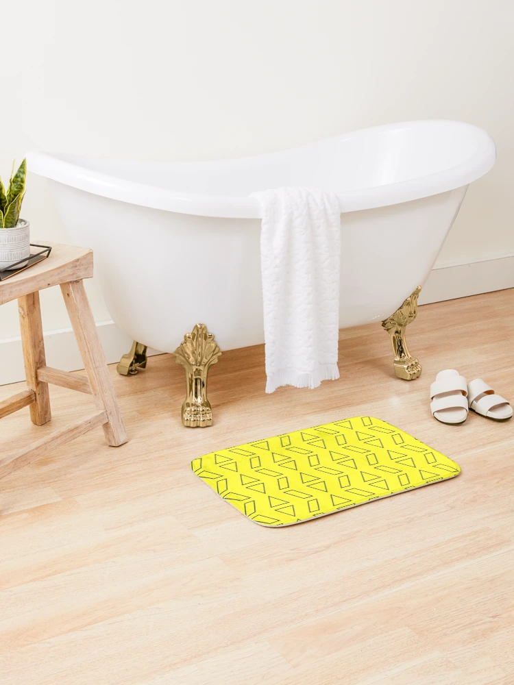 Thumbnail 2 of 6, Bath Mat, Triangle patterns designed and sold by Patternsonly.