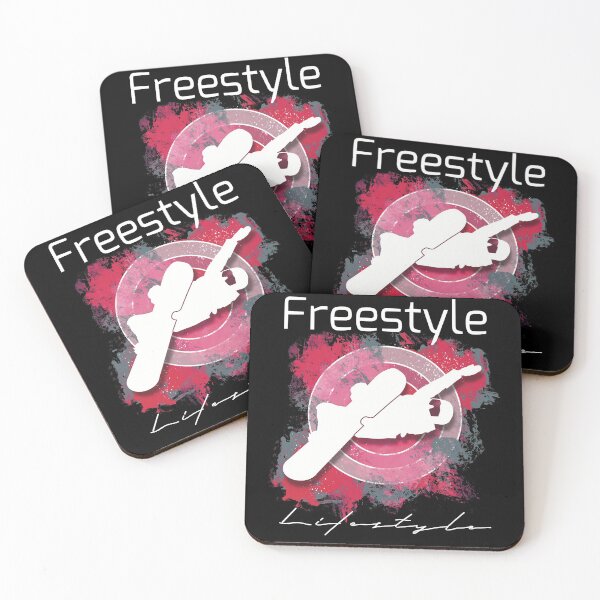 Item preview, Snowboarder Freestyle Lifestyle Red on Black designed and sold by FatSlugDesigns.