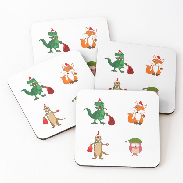 Item preview, Christmas Cute Animals Sticker Collection designed and sold by sketchypages.
