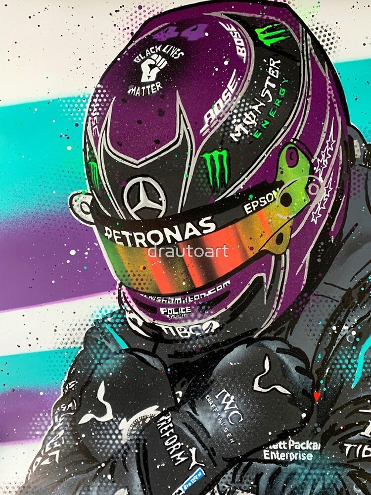 Lewis Hamilton 2020 - F1 graffiti painting by DRAutoArt by drautoart