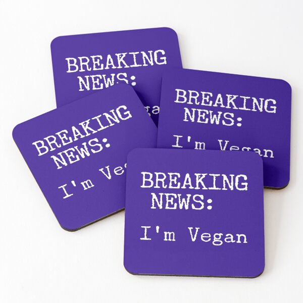 Item preview, Breaking News: I'm Vegan, Vegan, New Vegan Gift, Vegan Lifestyle designed and sold by HomeConscious.