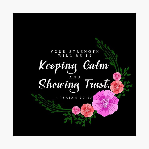 Yeartext 2021- floral black Photographic Print