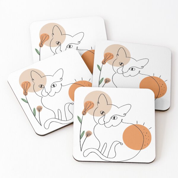 Item preview, CUTE KITTY CAT LINE ART designed and sold by tizicav.