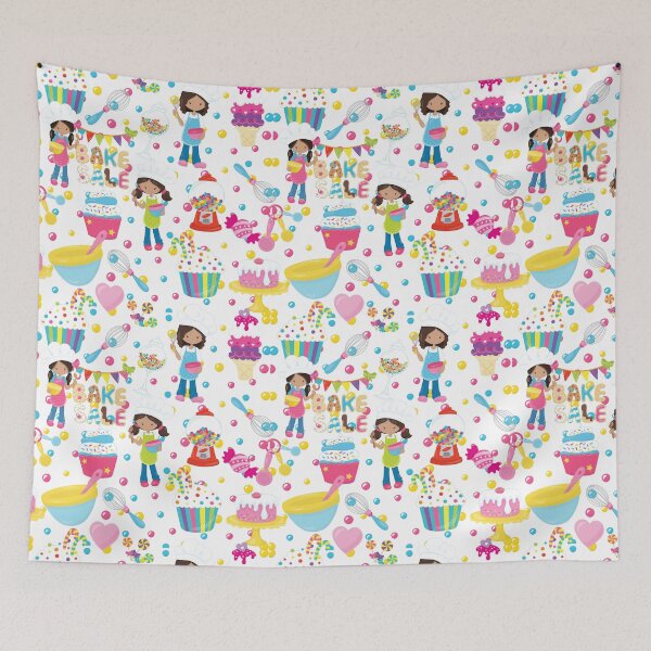 Item preview, Bake Sale kids lolly and cake cooking print designed and sold by Dance Vibes: Blingit Studios.