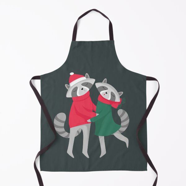 Item preview, Two cute raccoons in Santa's hat kissing and isolated on white background. New Year or Christmas. designed and sold by KSENIIA FAST.