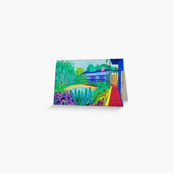 Garden Blue Greeting Card