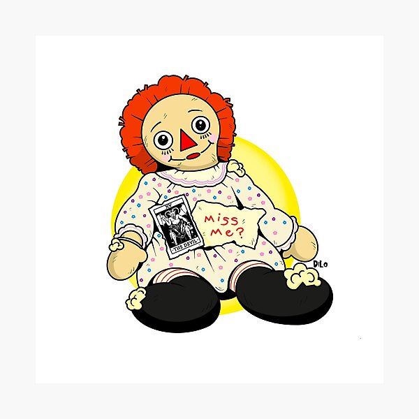 Fotodruck for Sale mit Annabelle besaB Horrorfilmpuppe von DiLo Draws Redbubble