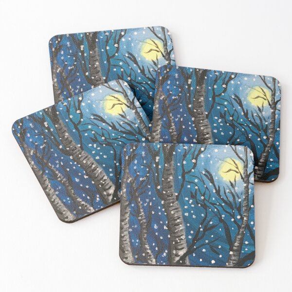 Item preview, Snowy Forest in the Moon Light designed and sold by Graykat.