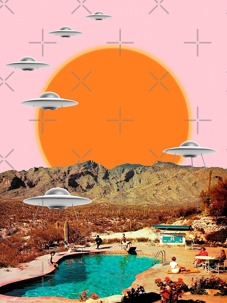 They've arrived! UFOs landing in the desert by MsGonzalez