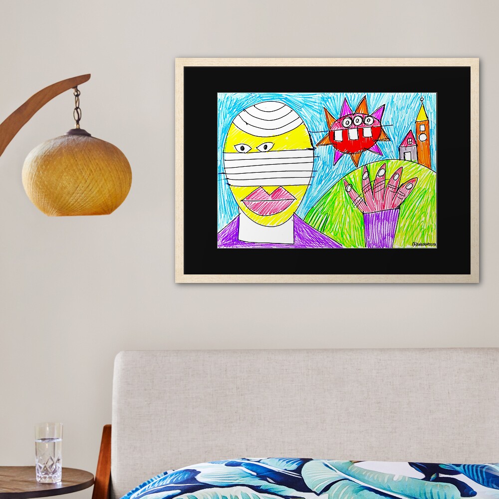 Saluti da Nizza Monferrato (outsider art) Framed Art Print