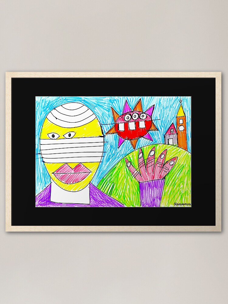 Alternate view of Saluti da Nizza Monferrato (outsider art) Framed Art Print