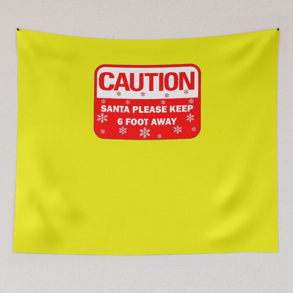Item preview, Funny Christmas designs: Caution Santa please social distance (keep 6 foot away)  designed and sold by Deegital18.