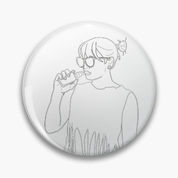 Item preview, Fashionable girl in glasses smoking vape. Line art.	 designed and sold by Eshka.