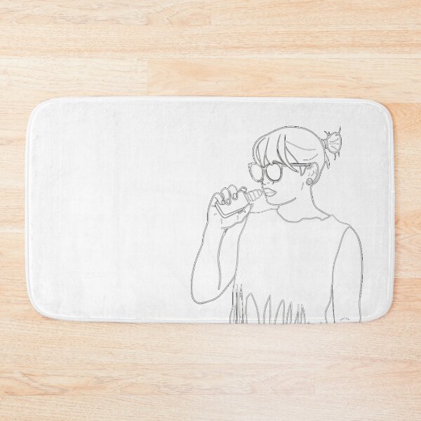 Item preview, Fashionable girl in glasses smoking vape. Line art.	 designed and sold by Eshka.