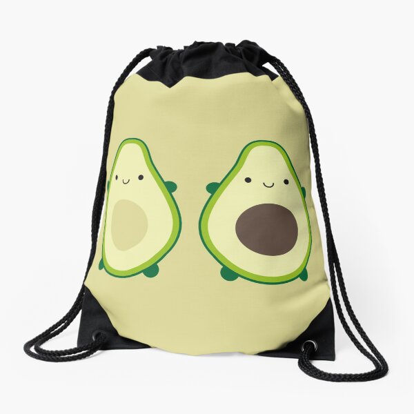 Kawaii Avocados Drawstring Bag