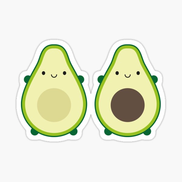 Kawaii Avocados Sticker