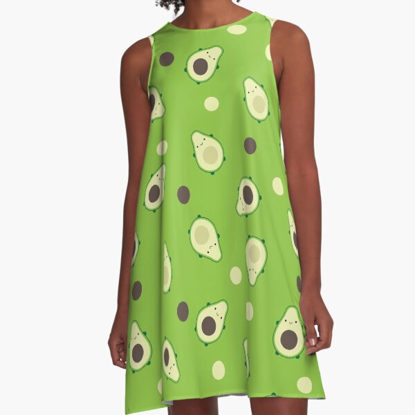 Kawaii Avocados A-Line Dress