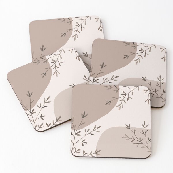 Item preview,  Simple Minimalist Abstract Leaves Flowers Warm Tones Pattern designed and sold by zedonee.