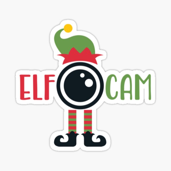 Christmas Elf capture's Hoodie Sticker