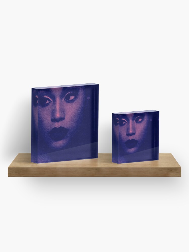 Alternate view of Lady Blues Acrylic Block