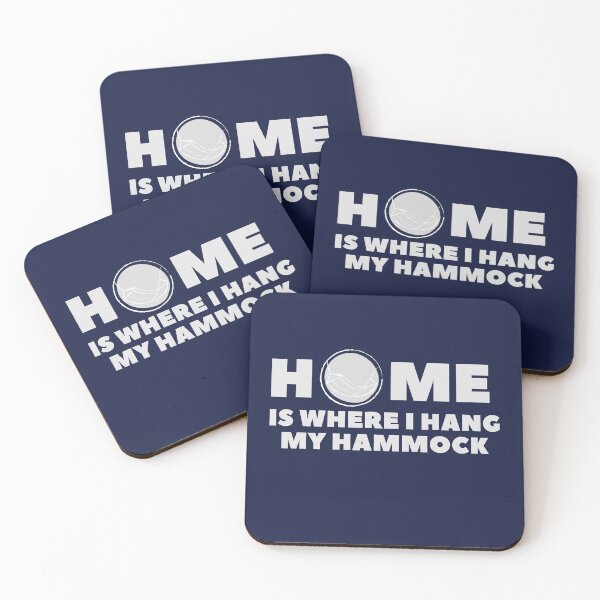 Item preview, Home is where I hang my hammock designed and sold by Bushtrippers.