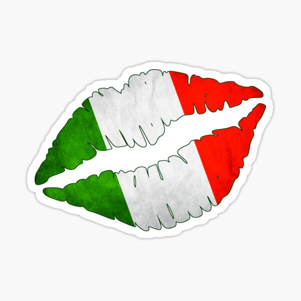 "Flag of Italy Lips" Sticker for Sale by RiffXS Redbubble