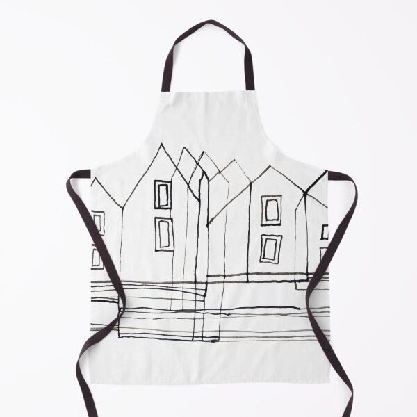 Item preview, Group Houses Drawing - Black and White designed and sold by Istvan Ocztos.