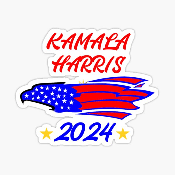 "KAMALA, 2024" Sticker by khalifah97 Redbubble