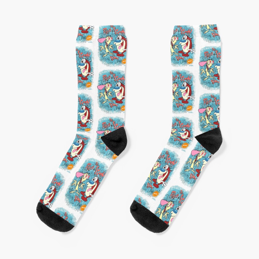 Vintage 90s The Ren And Stimpy Show Nickelodeon 1991 Socks
