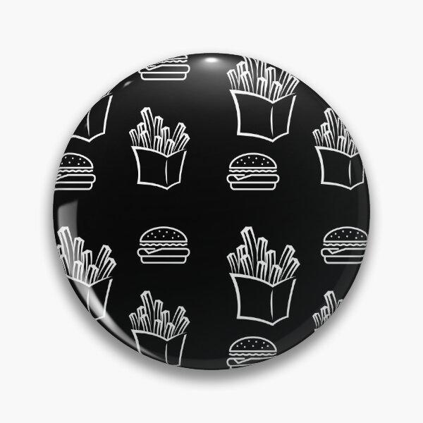 Item preview, French Fries Pattern Black White designed and sold by kyds.