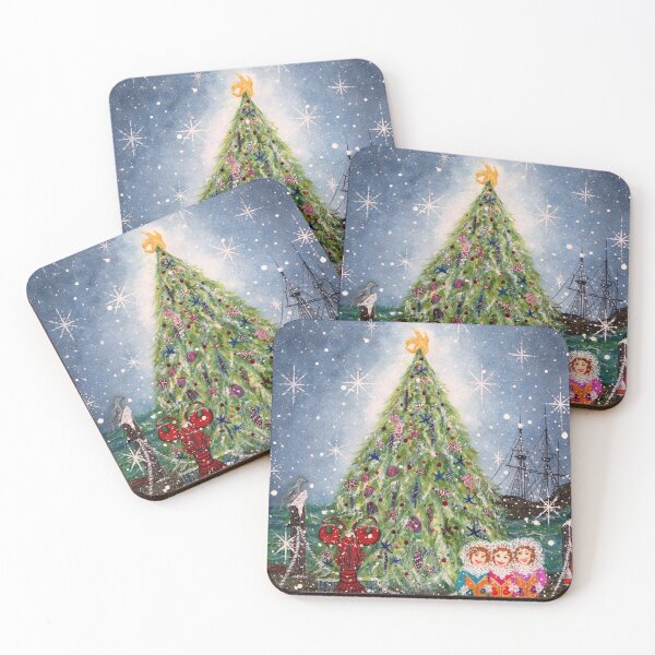 Item preview, Christmas Tree Carolers Plymouth Massachusetts  designed and sold by JanineRileyArt.