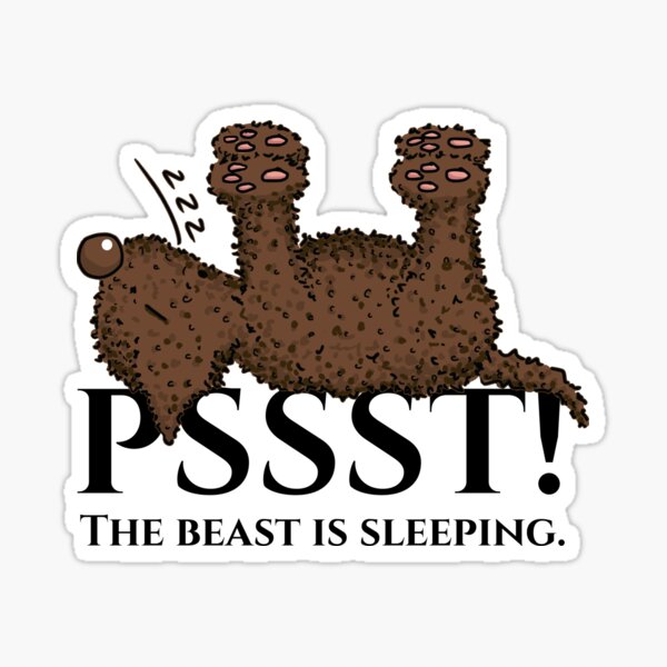 sleeping Lagotto Sticker