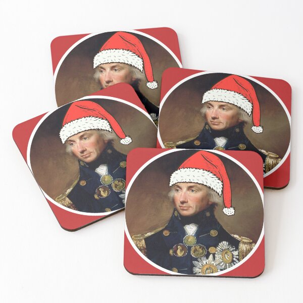 Item preview, Admiral Nelson Wearing A Santa Hat designed and sold by Jordbord.