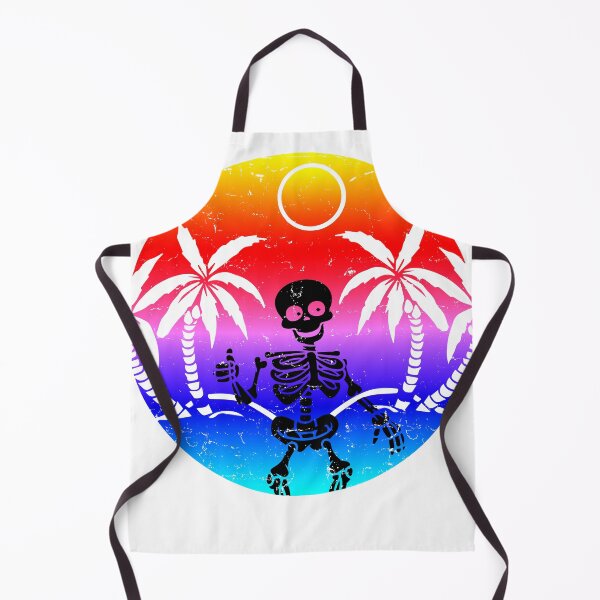 Item preview, Skeleton skull Happy sunset with palm trees designed and sold by tarek25.