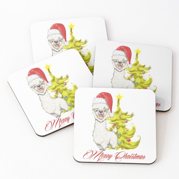 Item preview, Merry Christmas Llama design designed and sold by Balazs Borzon.