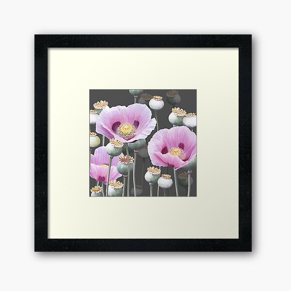 Pink Poppies Framed Art Print