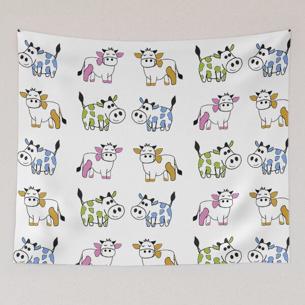 Item preview, Vacas Kawaii four sticker pack designed and sold by NancyArtDesigns.