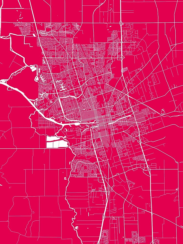 Thumbnail 3 of 3, Scarf, Stockton map Raspberry designed and sold by mapsart.