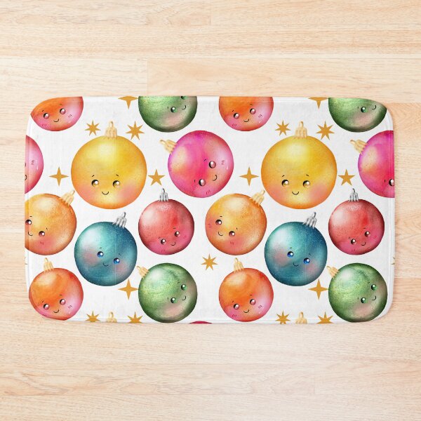 Item preview, Kawaii christmas balls pattern designed and sold by ViridianWonders.